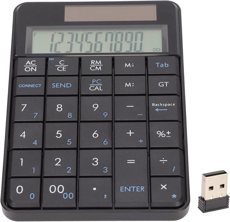 Wireless Number Pad 29 Keys with Calculator Function Ergonomic ABS Material for Laptop - Image 4