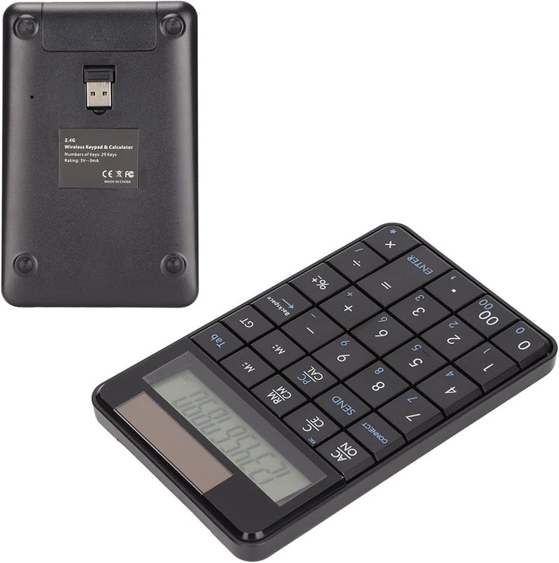 Wireless Number Pad 29 Keys with Calculator Function Ergonomic ABS Material for Laptop - Image 5