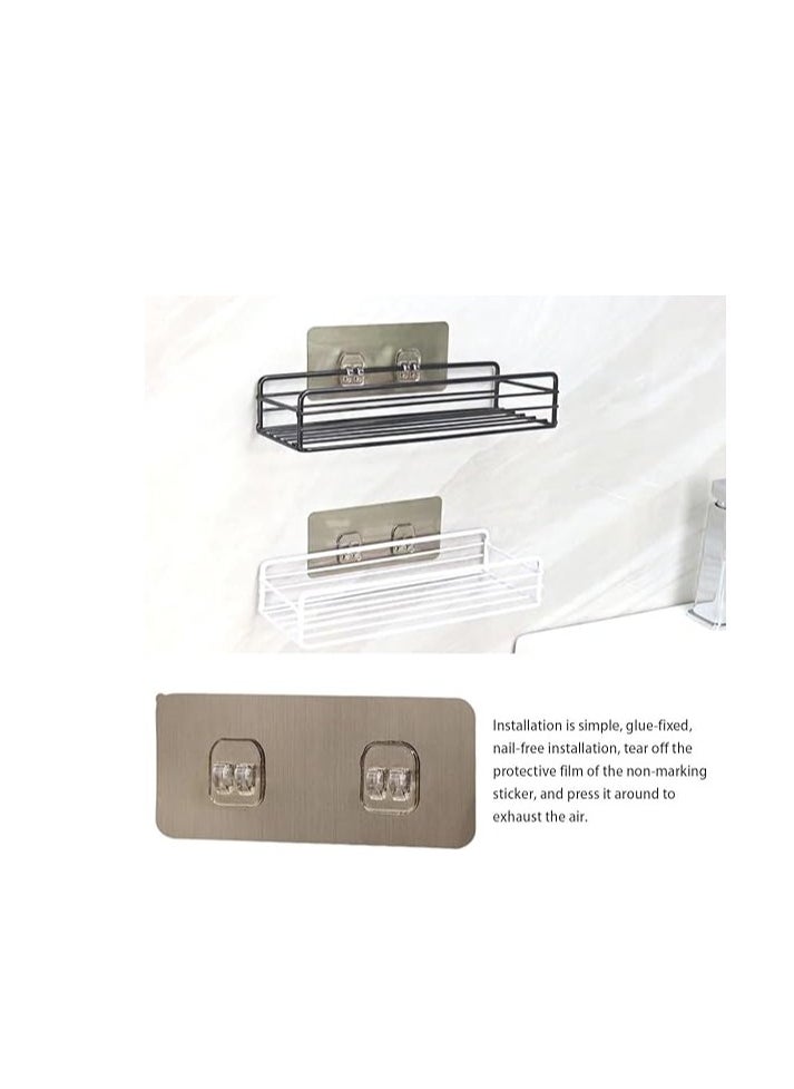 Spaceshoop - Double Side Adhesive Wall Hooks Heavy Duty Sticky Hooks Clear Adhesive Hooks for Hanging Self Adhesive Waterproof Utility Hooks for Bathroom, Kitchen, Picture Hanging Hook - Image 1