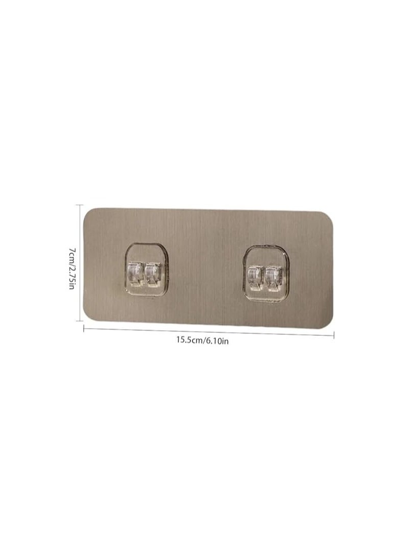 Spaceshoop - Double Side Adhesive Wall Hooks Heavy Duty Sticky Hooks Clear Adhesive Hooks for Hanging Self Adhesive Waterproof Utility Hooks for Bathroom, Kitchen, Picture Hanging Hook - Image 1