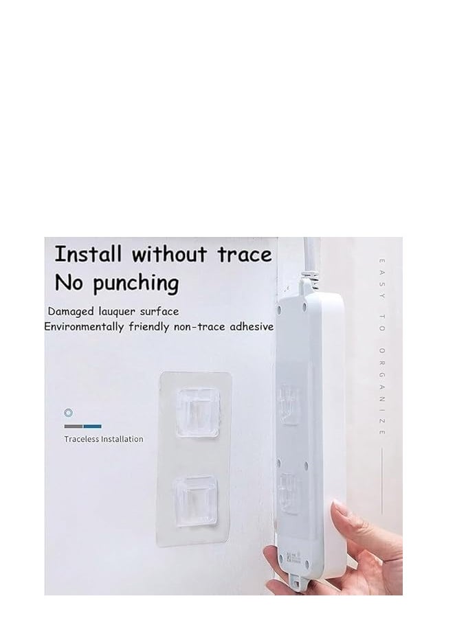 Spaceshoop - Double Side Adhesive Wall Hooks Heavy Duty Sticky Hooks Clear Adhesive Hooks for Hanging Self Adhesive Waterproof Utility Hooks for Bathroom, Kitchen, Picture Hanging Hook - Image 1