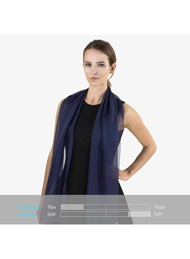 Women's Women's Neck Plain Chiffon Scarf Women's Scarf - Image 2