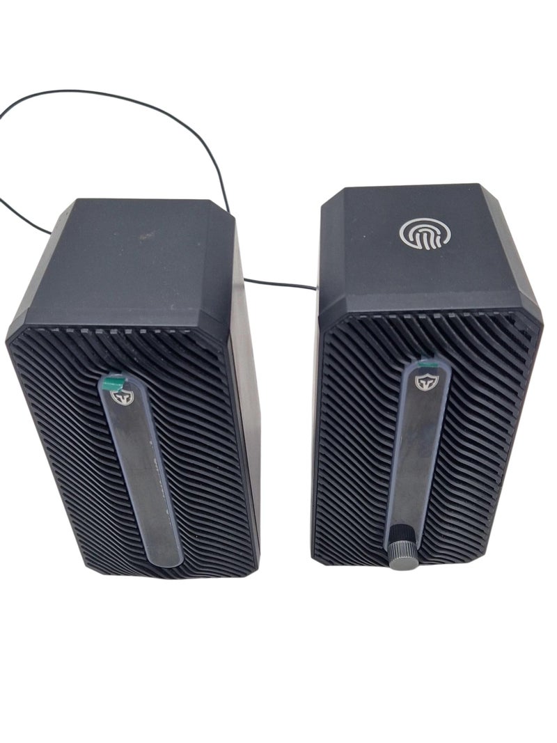 Computer Speaker Multimedia Wired – 10W (5W*2.0 Channel Stereo) – Dynamic RGB Lighting & Touch Control - USB 2.0 Power + 3.5mm Audio Jack – for PC/Gaming/Music/Mobile - Image 2