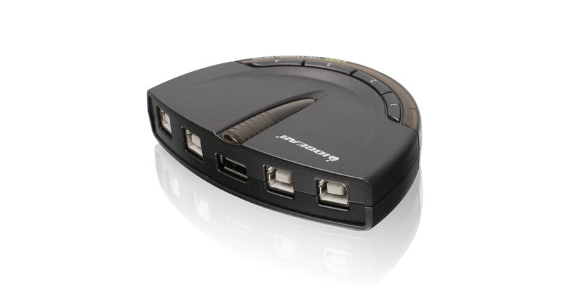 IOGEAR 4-Port USB 2.0 Automatic Printer Switch, GUB431 - Image 1
