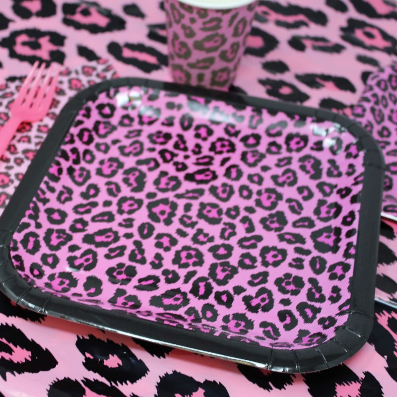 Blue Orchards Pink Leopard Table Covers (Pack Of 3) - 54""X108"" Xl - Pink Leopard Birthday Party Supplies  Pink Tablecover  Cheetah Party Decorations  Leopard Party For Girls  Leopard Print Baby Shower - Image 3