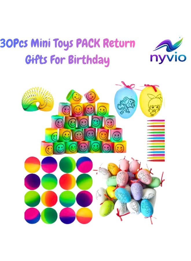 NYVIO Party Favors For Kids Birthday-30Pcs Mini Toys PACK Return Gifts For Birthday Party Kids| Party Favours Bulk Gifts For Kids| Mini Toys Birthday Giveaways| Gifts Party Favors| Goodie Bags - Image 1