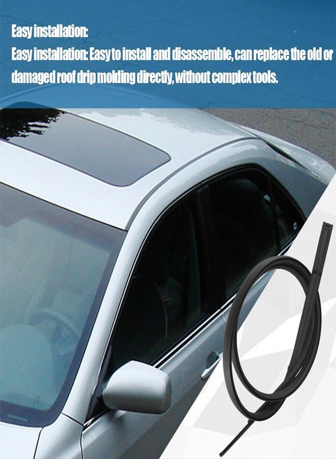 RATSAW Automkt Roof Drip Molding Left and Right Side Fits for 2012-2017 Toyota Camry Replaces 75555-06100 75556-06100 - Image 4