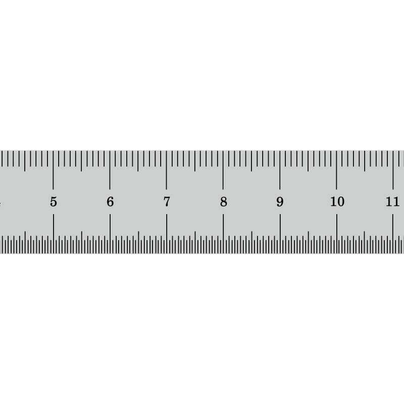 PEC Tools 6"/150mm Rigid Metal Ruler, High-Quality Steel Machinist Rule with Satin Chrome Finish, Decimal/Metric Graduation (1/10", 1/50", 1mm, 0.5mm), Trusted by Professionals, Made in USA - Image 3