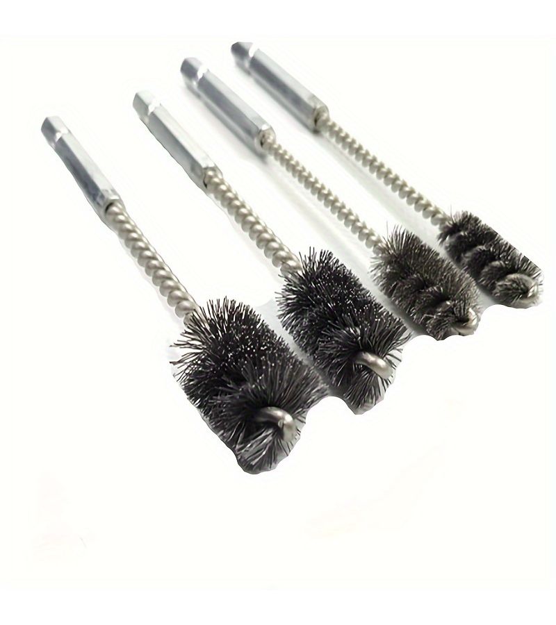 4 Pieces Stainless Steel Wire Brush Bore Brush Set For Drill Cleaning - Image 1
