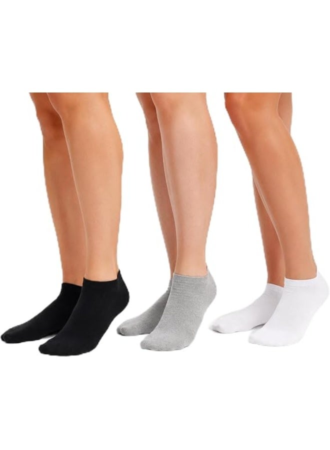 Nileton Women’s Soft Cotton Socks – Pack of 3 – Lightweight Breathable Comfortable Everyday Socks for Women – Casual & Daily Wear
