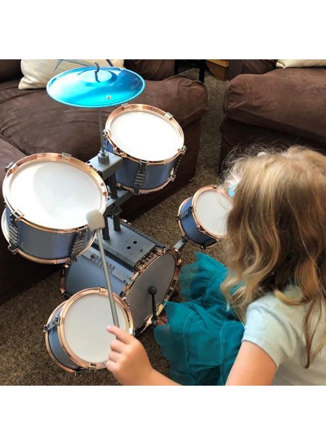 أم سانميرسن أطفال مجموعة طبول الجاز طفل لعبة طبل مجموعة 5 الطبول مع البراز روك الجاز طبل عدة الآلات الإيقاعية التنوير الموسيقية الألعاب التعليمية هدية للبنين بنات - Image 5