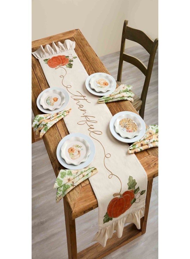 Mud Pie Thanksgiving Salad Plate, Pumpkins, 8" dia, 1 pc. only - Image 3
