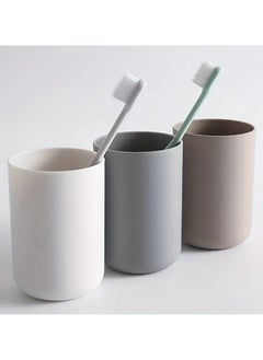 Goolsky 1pc Solid Color Mouthwash Cup, Simple Plain Toothbrush Cup, Plastic Gargle Cup, Minimalist Bathroom Tumbler, Bathroom Accessories  - Image 4