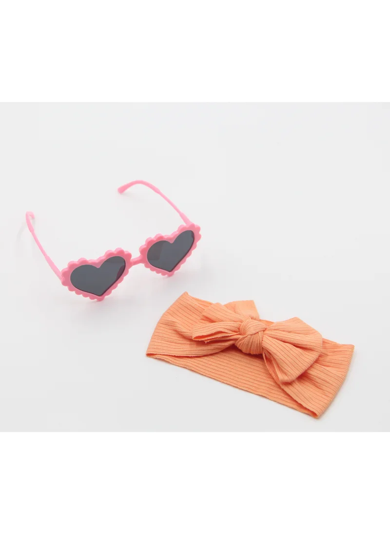 D'Daniela Ana Glasses and Headband Set For Babies and Girls Pink Peach Colour