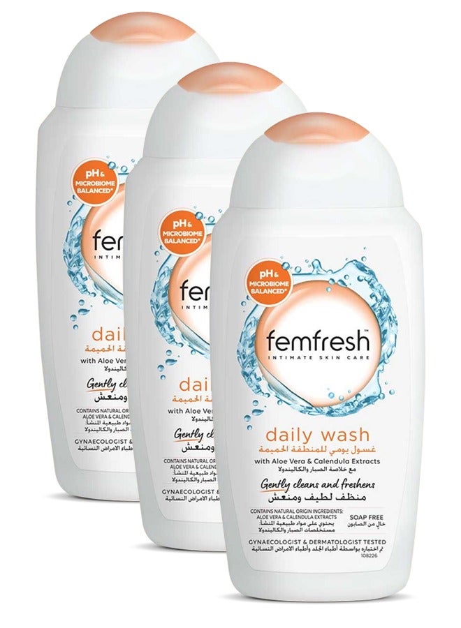femfresh daily intimate wash 3x250ml - Image 2