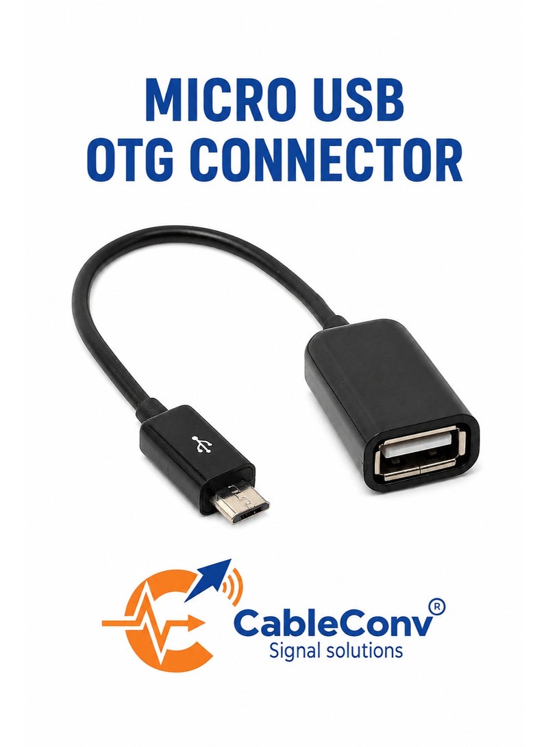 ​كابل كونف كابل توصيل Micro USB OTG – محول من USB أنثى إلى Micro USB ذكر للهواتف الذكية والأجهزة اللوحية التي تعمل بنظام Android - Image 1