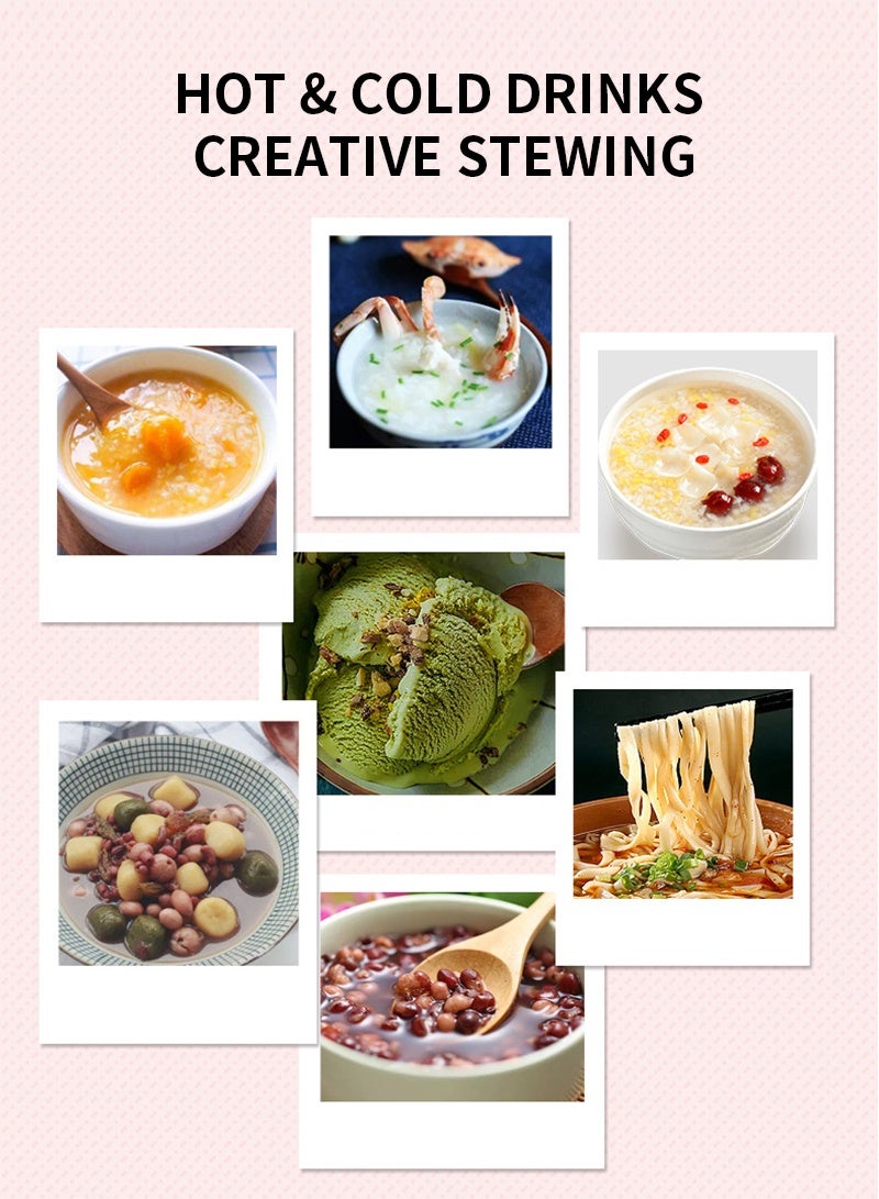 ترموس مرطبان طعام من الفولاذ المقاوم للصدأ مع ملعقة من ذهب ميدنايت روز 500 مل - Image 5