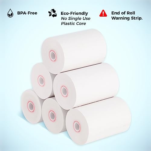 ReceiptPaperPro 2 1/4” x 72 ft Coreless Thermal Paper Receipt Rolls for Poynt C Smart Terminal V3.0, 25 Rolls/Case - Image 3