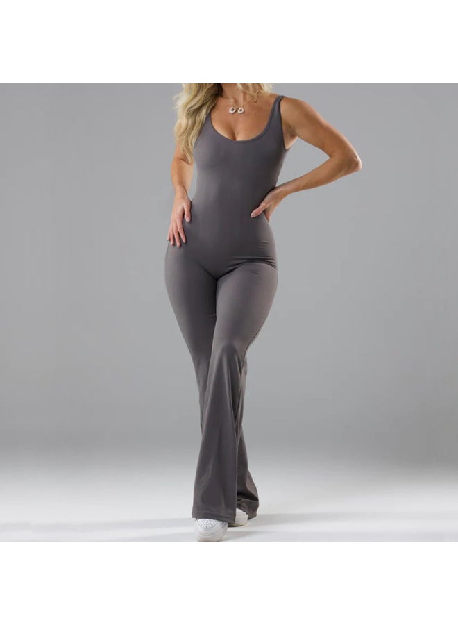 New Fashion Tight Yoga Jumpsuit Casual Hollow Seamless Sports Slim Slimming Jumpsuit