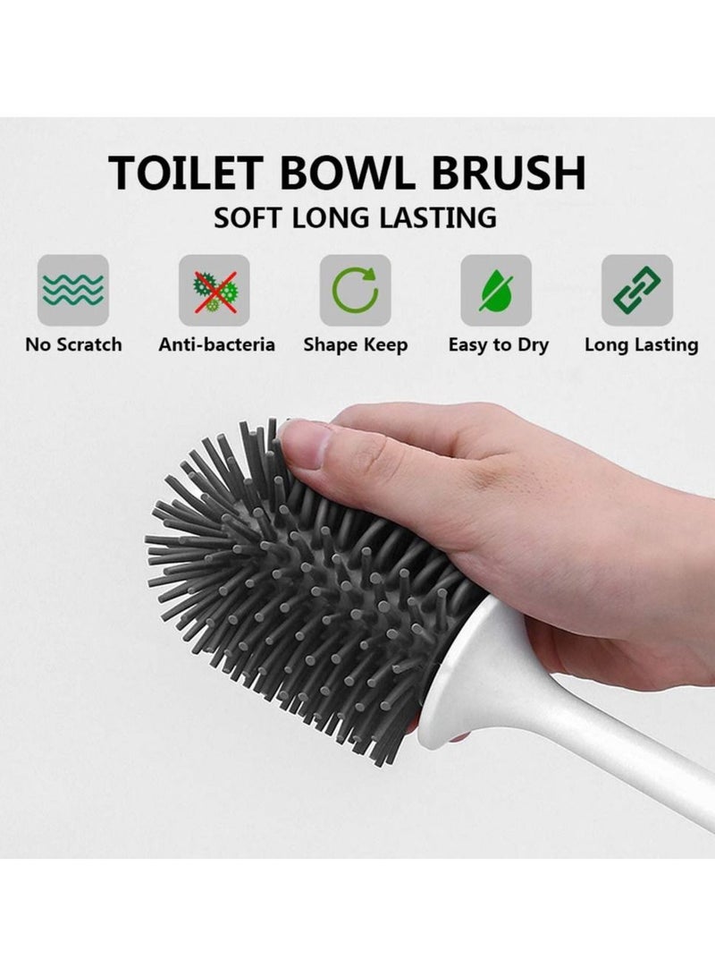 Toilet Brush Cleaning Brush with Clean Silicone Bristles - Image 4