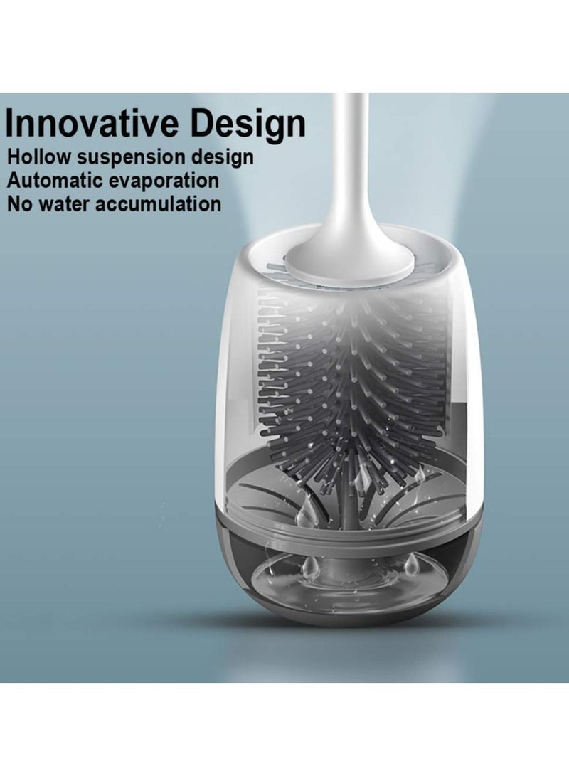 Toilet Brush Cleaning Brush with Clean Silicone Bristles - Image 3