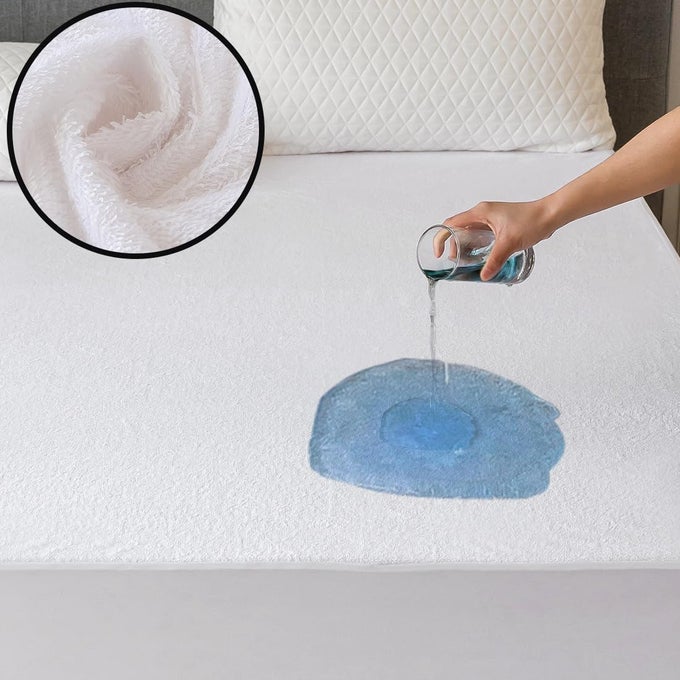 COOLING QUEEN MATTRESS PROTECTOR100 WATERPROOF NOISELESS RAYON FIBER MATTRESS COVER 60 X 80 SIZE BED SOFT BREATHABLE GUARDS AGAINST SPILLS MATTERSS PAD POCKETS UP TO 21
