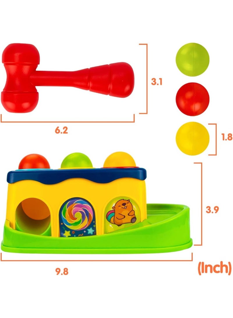 MIXDE Hammer and Ball Drop Toys for 1 Year Old Boy Girl Infant Gifts - Pound a Ball Toddler Toys - Baby Toys for 6 to 12-18 Months - Image 3