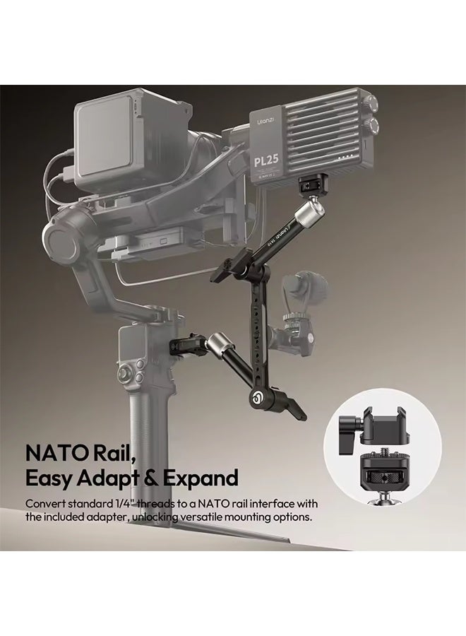 Ulanzi TA10 3-Section Articulating Arm Magic Arm for Camera Fill Light Microphone Live Monitor Magic Arm - Image 5