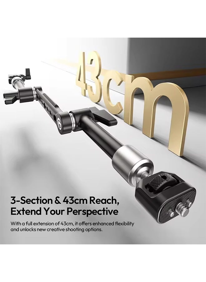 Ulanzi TA10 3-Section Articulating Arm Magic Arm for Camera Fill Light Microphone Live Monitor Magic Arm - Image 4