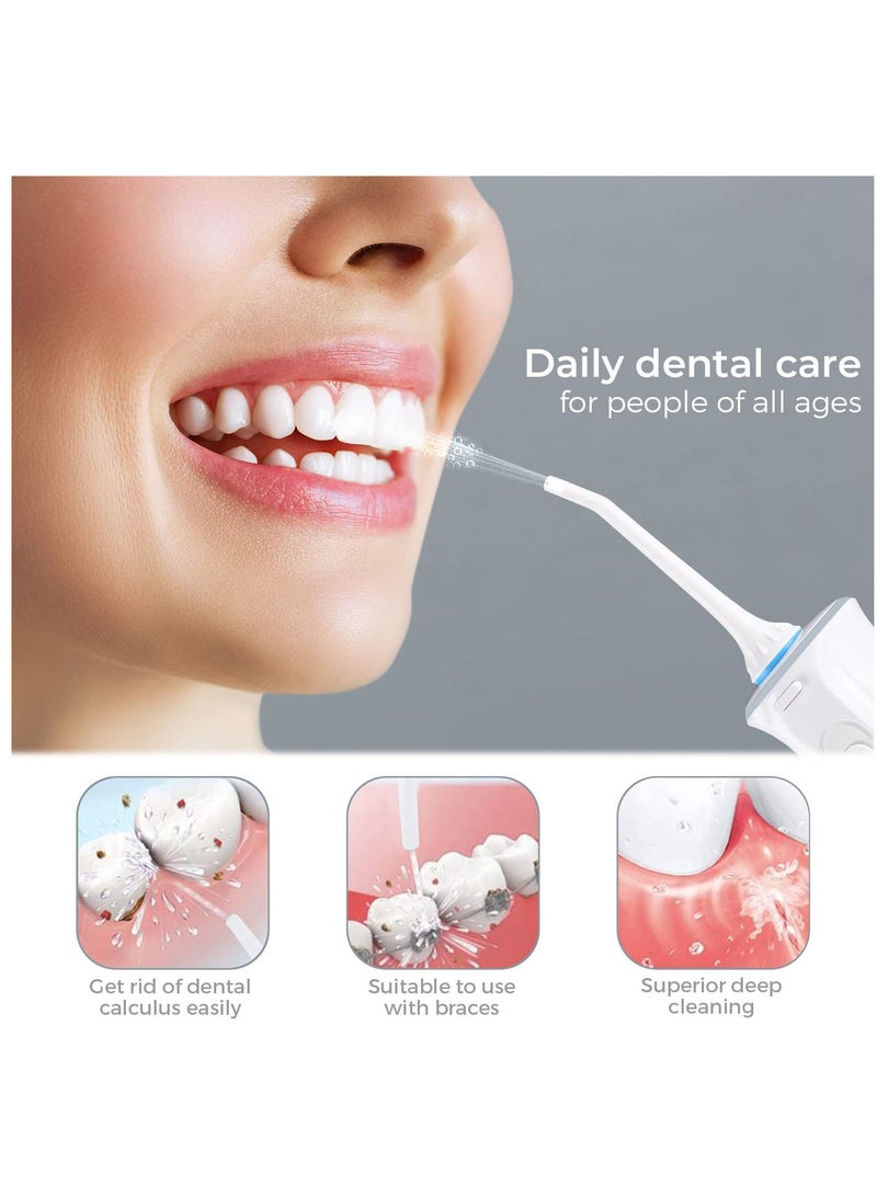 Fairywill Portable Oral Irrigator USB Rechargeable Dental Water Flosser Jet Irrigator Dental Teeth Cleaner 3 Modes 300ML Set - Image 4