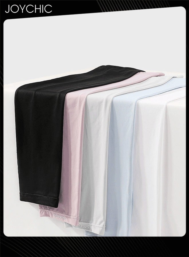 Joychic Summer Sunscreen Arm Sleeves for Women Outdoor Driving and Cycling Anti-ultraviolet Long Sunshade Ice Silk Breathable Arm Cover Black - Image 2