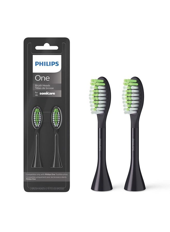 Philips One by Sonicare, 2 Brush Heads, Shadow Black, BH1022/06 - Image 1