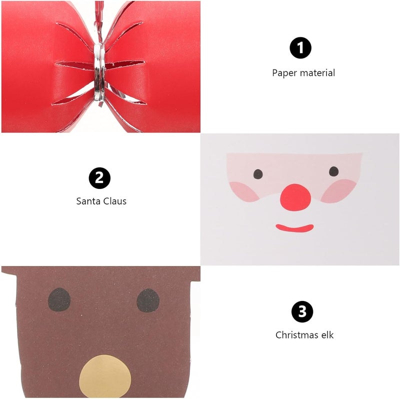 SHOWERORO Christmas Candy Cookie Boxes 20pcs Small Xmas Treat Wrapping Cases with Santa Claus Reindeer Design, Portable Party Favor Boxes for Holiday Candy Storage and Giving - Image 2