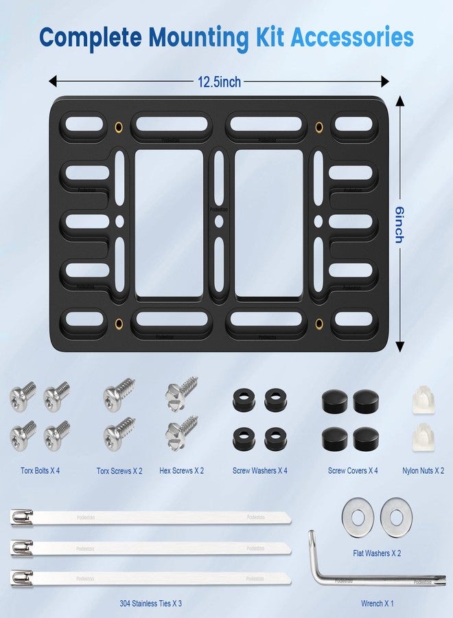 Podestaa Front License Plate Bracket Holder,No Drill License Plate Mount,Universal Bumper Car Tag Frame Mounting kit - Image 2