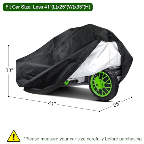 Raweao Kids Motorcycle Bike Cover - Waterproof Oxford Fabric Toddler Motorcycle Cover, Protection Universal Children's Electric Kids Motorcycle Cover - Universal Fit, Water Resistant (41 x 25 x 33 Inches) - Image 2