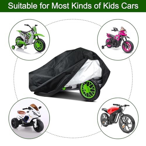 Raweao Kids Motorcycle Bike Cover - Waterproof Oxford Fabric Toddler Motorcycle Cover, Protection Universal Children's Electric Kids Motorcycle Cover - Universal Fit, Water Resistant (41 x 25 x 33 Inches) - Image 3