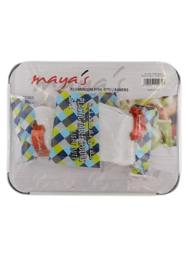 Aluminium Container, 5 Pcs, 5'S CNT+SPN+FRK