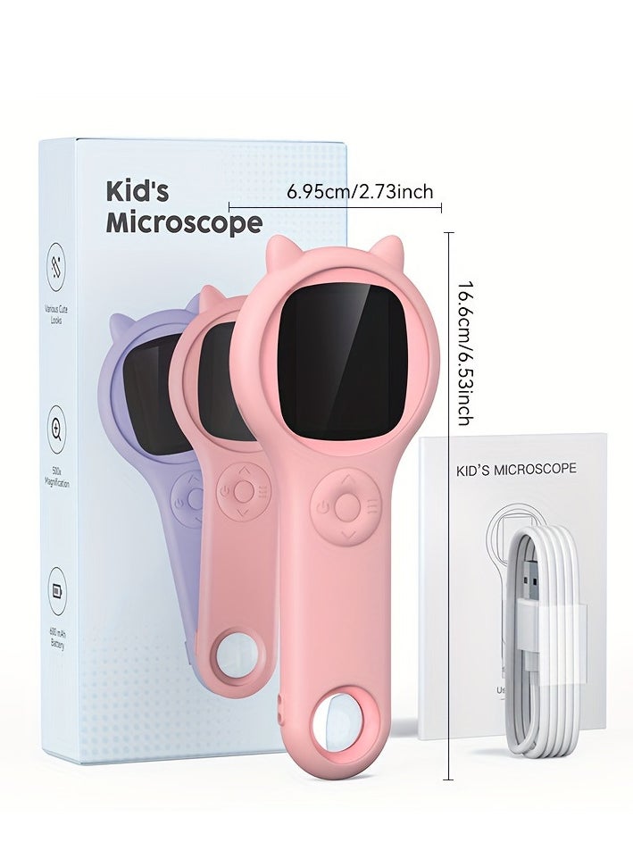 Generic - Mini Kids Optical Microscope With Photo And Video Function 500x Observe The Microscopic World Science Children Educational Toys - Image 1