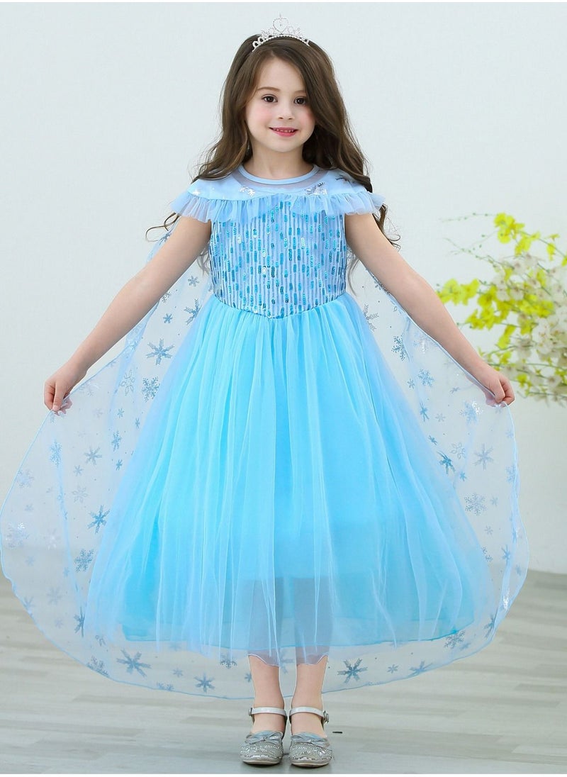 Frozen Elsa Princess skirt Little Girl Princess Dress Carnival Cosplay Costume Character Costume  - Image 2