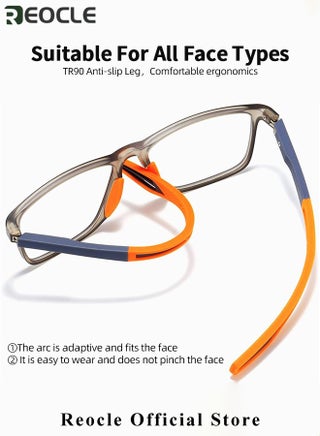 Progressive Multifocus Reading Glasses Flexible Lightweight TR90 Frame Blue Light Blocking Computer Readers for Women and Men - view 3