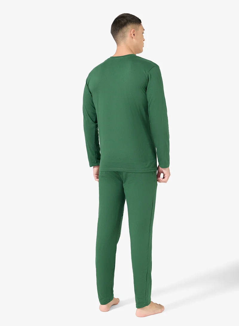 سفنتي فايف طقم بيجامة قميص وبنطلون