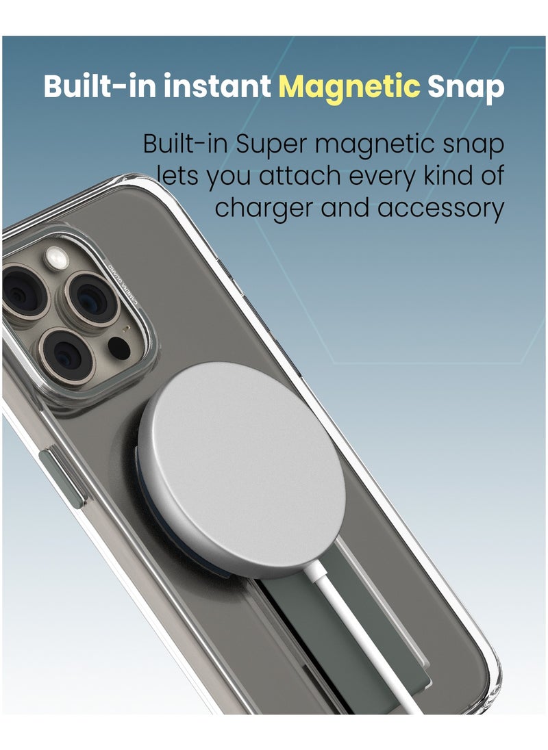 Moxedo Moxedo Magnetic Protective Case Scratch Resistant Drop Protection Magsafe Technology Compatible for iPhone 15 Pro Max 6.7 inch - Grey  - Image 4