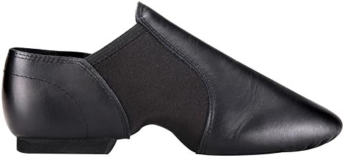 Linodes (Tent Leather Upper Jazz Shoe Slip-on for Women and Men's Dance Shoes Black 9.5M - Image 3