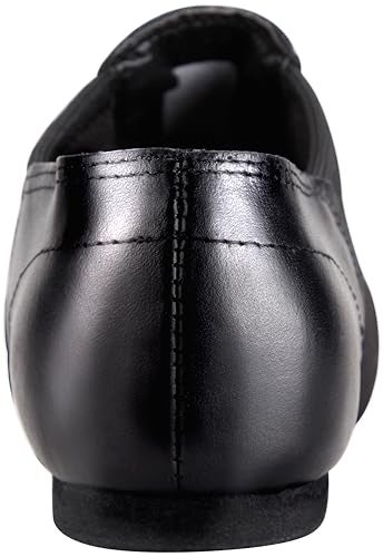 Linodes (Tent Leather Upper Jazz Shoe Slip-on for Women and Men's Dance Shoes Black 9.5M - Image 4