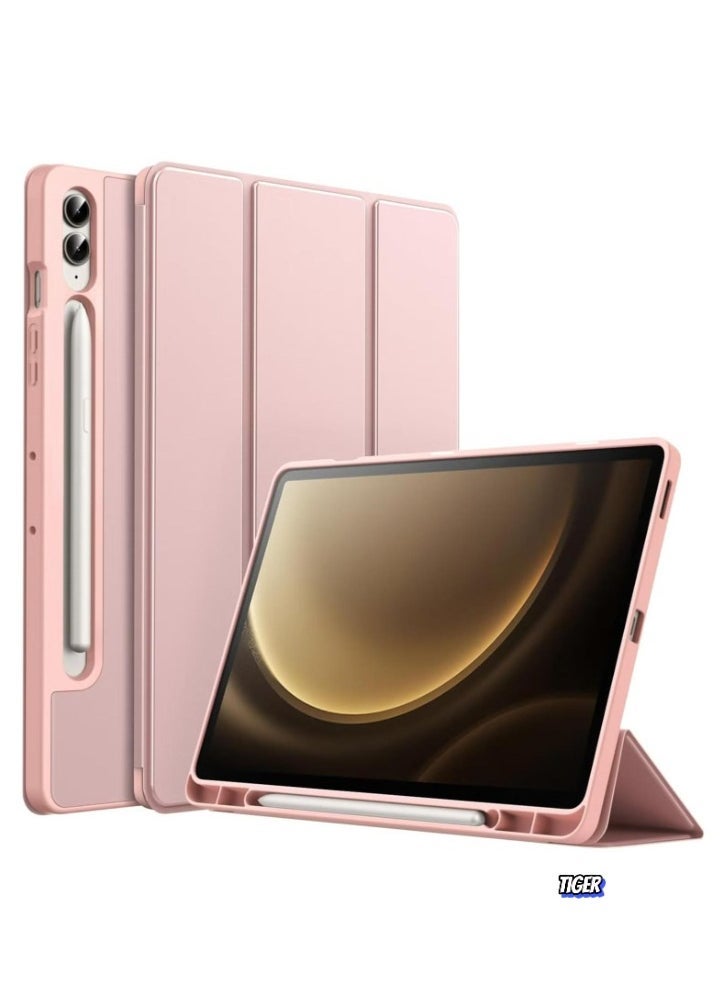 TIGER Premium Case for Samsung Galaxy Tab S9 FE+ 12.4-Inch with S Pen Holder, Soft TPU Tri-Fold Stand Protective Tablet Cover, Supports S Pen Charging, Auto Wake Sleep Function, Durable & Stylish Protection for Your Device - Image 1