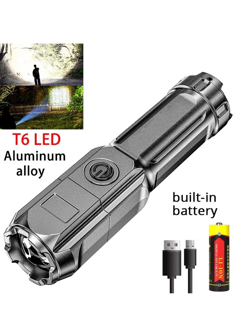RedMapleTEK Outdoor portable LED multi-function rechargeable ABS strong light flashlight  - Image 5