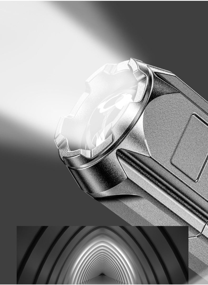 RedMapleTEK - Outdoor portable LED multi-function rechargeable ABS strong light flashlight - Image 1