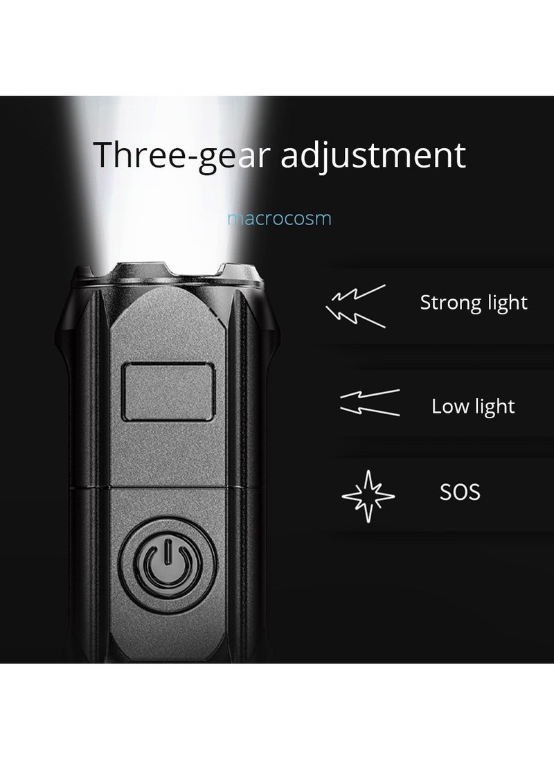 RedMapleTEK - Outdoor portable LED multi-function rechargeable ABS strong light flashlight - Image 1