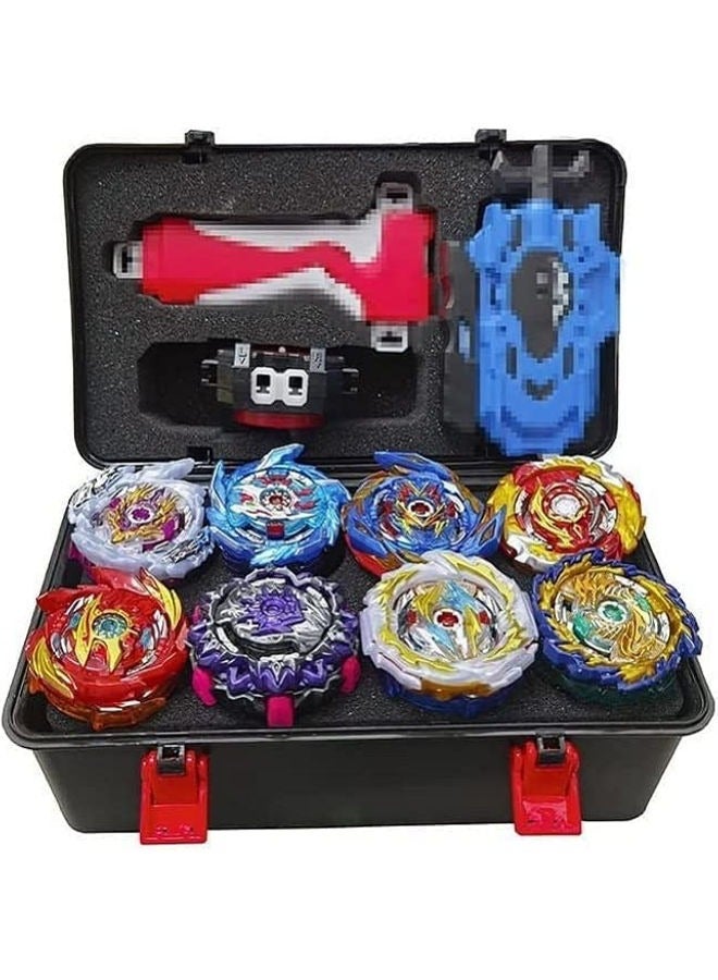 Bayblades Burst Turbo Set, Gyro Burst Spinning Set, 4D Fusion Model Metal Master Speed Spin with Fireer, Suitcase and Accessories, Gift for Kids - Image 1