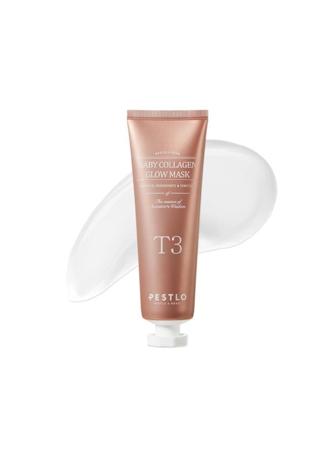 PESTLO Baby Collagen Glow Mask, Korean Peel Off Facial Mask, 2.36 fl.oz - Image 1